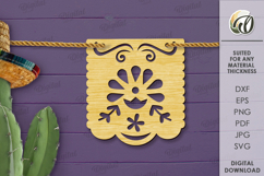 Cinco De Mayo Banners Laser Cut Bundle. Mexican Banners SVG Product Image 15
