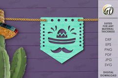 Cinco De Mayo Banners Laser Cut Bundle. Mexican Banners SVG Product Image 16