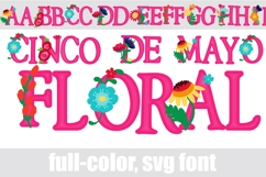 Cinco De Mayo Floral Color Font Product Image 1