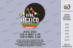 Cinco De Mayo Round Sign Laser Cut. Wooden Mexican Wall Sign Product Image 2