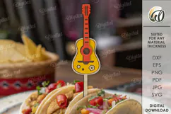 Cinco De Mayo Toppers Laser Cut. Wooden Mexican Toppers SVG Product Image 1