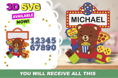 Movie cake topper 3D SVG Product Image 1