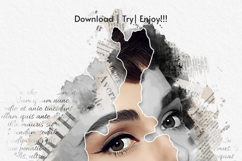 Vintage Newspaper Collage Portrait Art Photo Effect Product Image 3