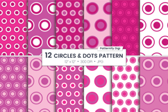 Pink circles and dots seamless background digital paper pack