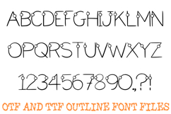 Circle Alphabet Lettering Font Handdrawn Line ABC OTF Product Image 2
