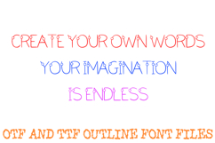Circle Alphabet Lettering Font Handdrawn Line ABC OTF Product Image 3