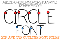 Circle Alphabet Lettering Font Handdrawn Line ABC OTF  by Squeeb Creative