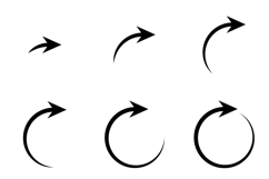 Circle Black Arrow SVG Bundle | 6 Vector Icons Product Image 1