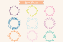 Colored Circle Doodle Frames | Hand Drawn Round Border Product Image 3