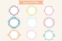 Colored Circle Doodle Frames | Hand Drawn Round Border Product Image 7