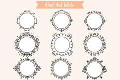 Circle Doodle Frames | Hand Drawn Round Border, Wreath Product Image 4