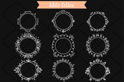 White Circle Doodle Frames | Hand Drawn Round Border Product Image 2