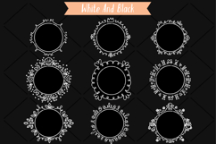 White Circle Doodle Frames | Hand Drawn Round Border Product Image 4