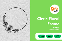 Circle Floral Frame Product Image 1