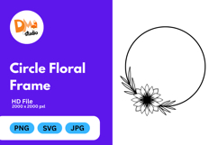Circle Floral Frame Product Image 1