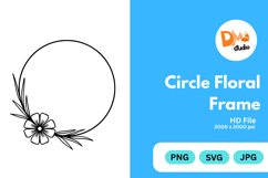 Circle Floral Frame Product Image 1