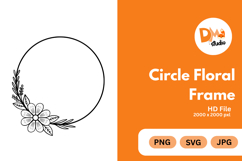 Circle Floral Frame Product Image 1