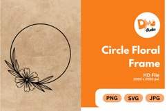 Circle Floral Frame Product Image 1