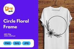 Circle Floral Frame Product Image 1