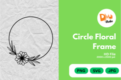 Circle Floral Frame Product Image 1