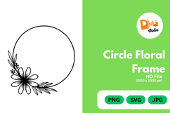 Circle Floral Frame Product Image 1