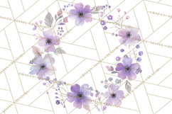 Watercolor Floral Wreaths Circles Clipart, Heart Accents Png Product Image 3