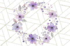 Watercolor Floral Wreaths Circles Clipart, Heart Accents Png Product Image 3