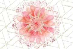Watercolor Floral Wreaths Circles Clipart, Heart Accents Png Product Image 3