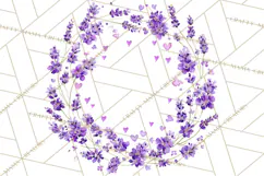 Watercolor Floral Wreaths Circles Clipart, Heart Accents Png Product Image 4