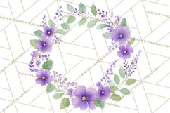 Watercolor Floral Wreaths Circles Clipart, Heart Accents Png Product Image 3
