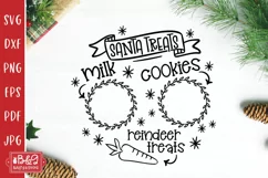 Circle Santa Tray SVG - Santa Treats Christmas Cookie Tray Product Image 2