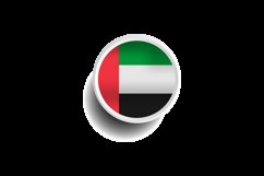 Circle shape UAE flag design vector Product Image 2