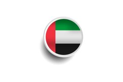 Circle shape UAE flag design vector Product Image 1