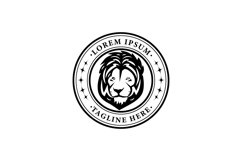 Circle vintage lion logo template branding business Product Image 1