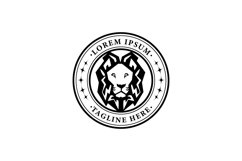 Circle vintage lion logo template branding concept Product Image 1
