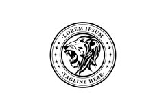 Circle vintage lion logo template branding vector Product Image 1