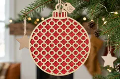 Circles Christmas Bauble SVG Laser Cut Ornament File Product Image 2