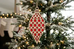Circles Christmas Ornament Laser Cut SVG, Holiday Decor File Product Image 2