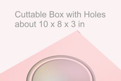 Circles with Flower Window Rectangular Gift Box SVG Template