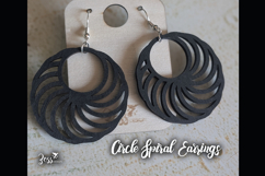 Spiral Laser Cut Earring Design | Digital Cut File Product Image 1