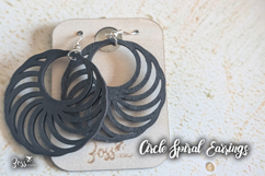Spiral Laser Cut Earring Design | Digital Cut File Product Image 2