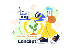 10 Circular Economy Vector Illustration Product Image 4