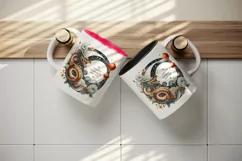 Circular watercolor cute dragon greeting Happy Chinese New Year quote print 20 oz tumbler skinny mug wrap clipart t-shirt sublimation printable design