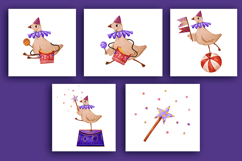 Festive Goose Party Clipart Set Hand Drawn Celebration Product Image 3