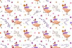 Festive Goose Party Clipart Set Hand Drawn Celebration Product Image 14