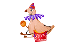 Festive Goose Party Clipart Set Hand Drawn Celebration Product Image 4