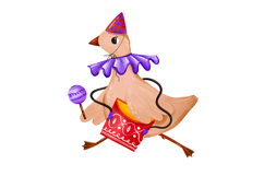 Festive Goose Party Clipart Set Hand Drawn Celebration Product Image 6