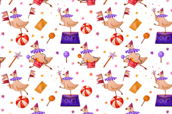 Festive Goose Party Clipart Set Hand Drawn Celebration Product Image 10