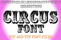 Circus Carnival Alphabet Lettering ABC Text Font OTF by Squeeb Creative