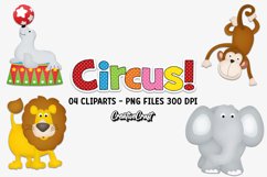 Circus Clip Art, circus animals cliparts, carnival graphics Product Image 1